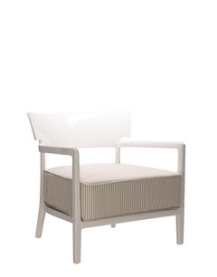 Kartell Cara Outdoor-Stuhl von Philippe Starck mit Sergio Schito in Elfenbein-Beige