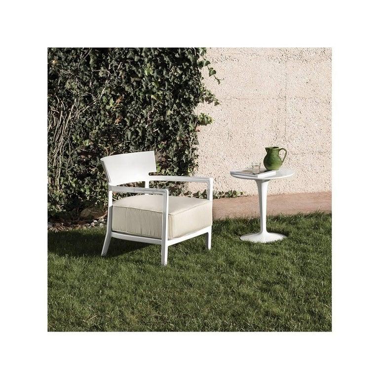 Modern Kartell Cara Outdoor Chair by Philippe Starck with Sergio Schito in Ivory Beige For Sale