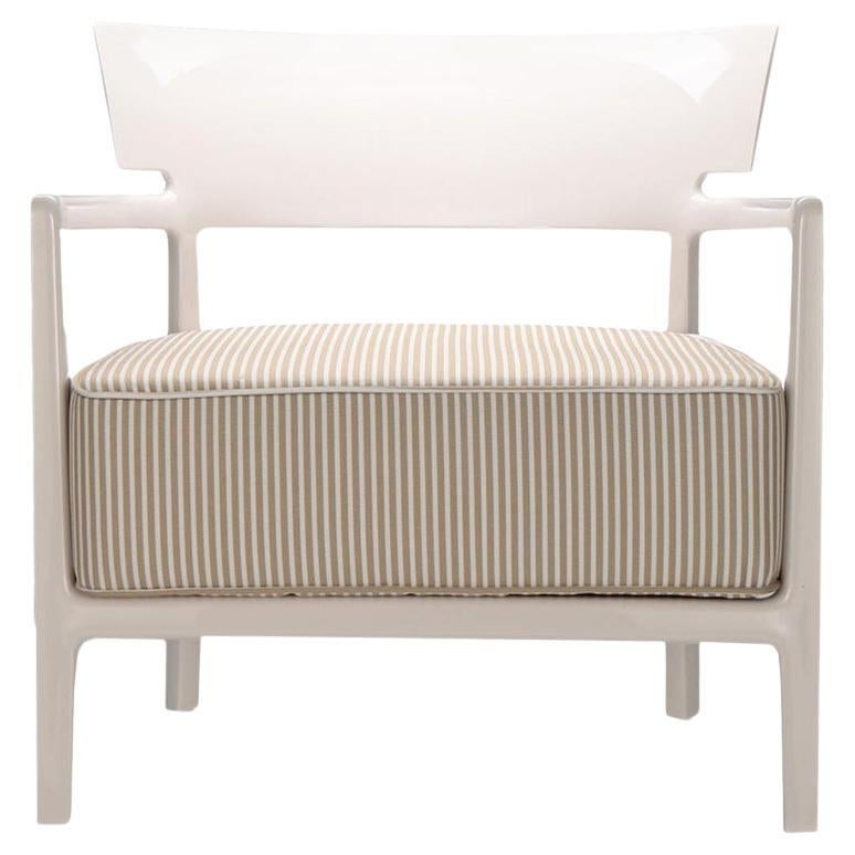 Kartell Cara Outdoor Chair by Philippe Starck with Sergio Schito in Ivory Beige For Sale