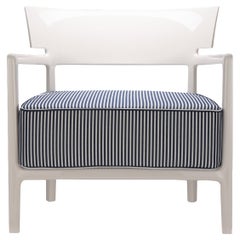 Kartell Cara Outdoor Chair by Philippe Starck with Sergio Schito in Ivory Blue