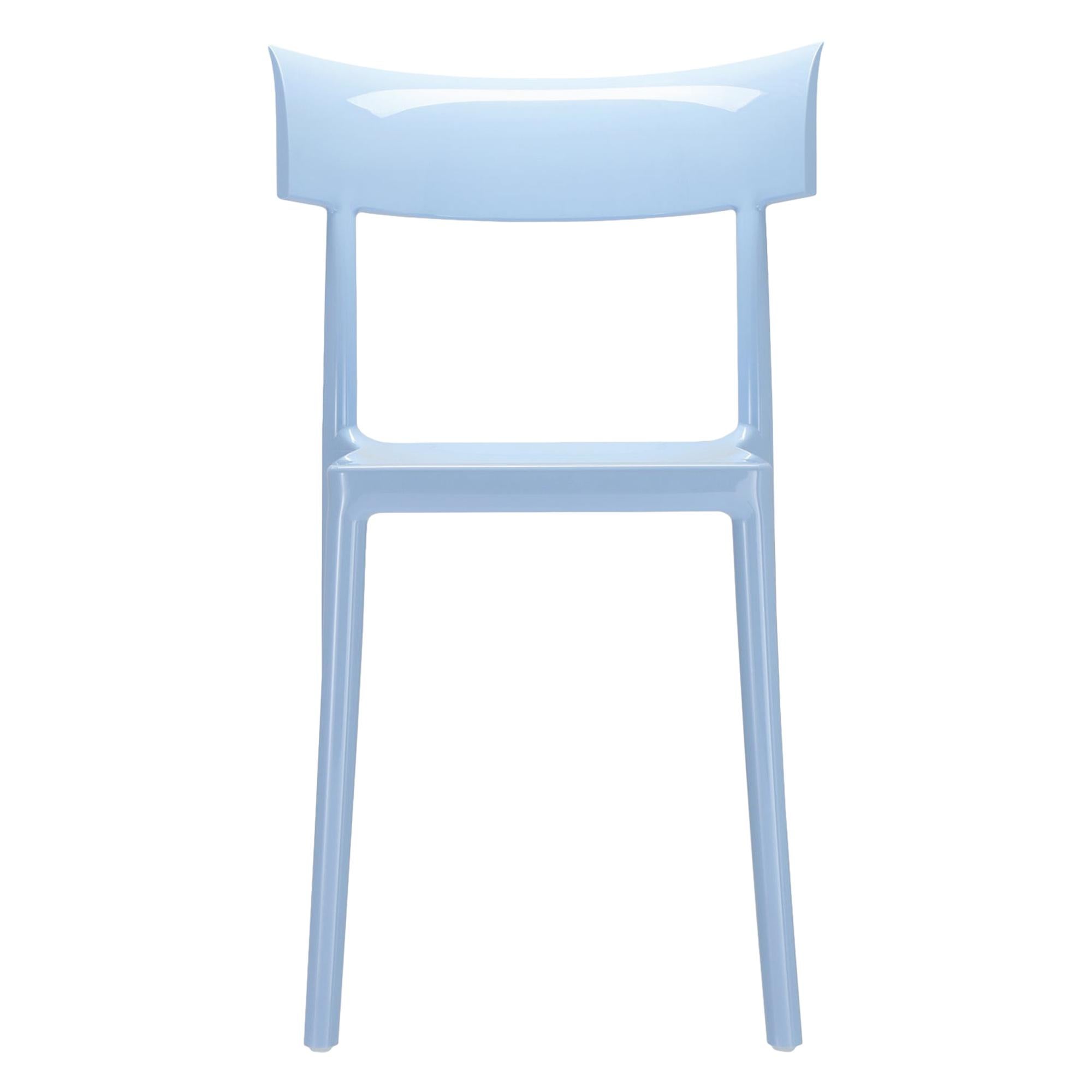 Kartell Cat Walk Chair in Blue by Philippe Starck with Sergio Schito