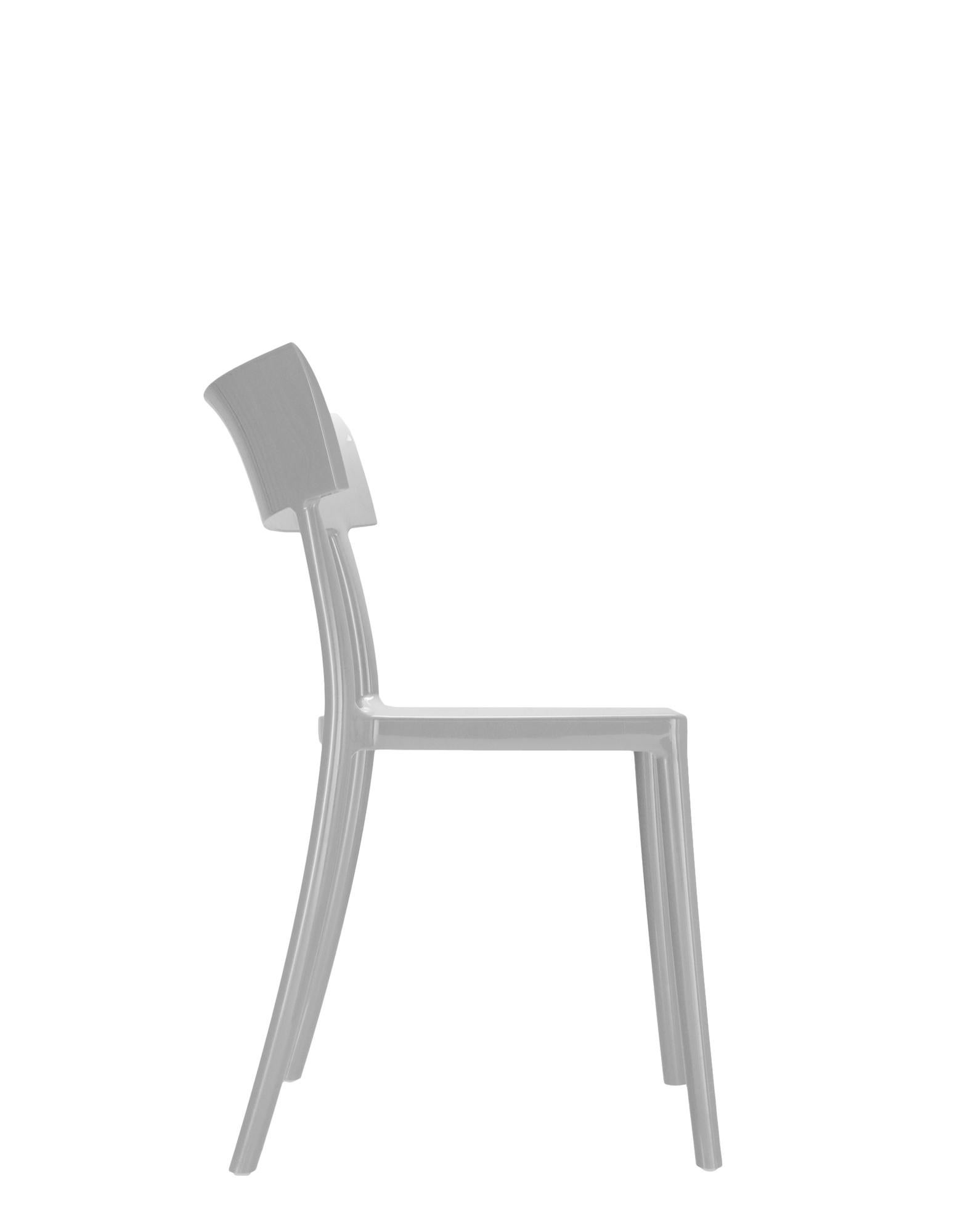 Italiano Sedia Cat Walk di Kartell in grigio di Philippe Starck con Sergio Schito in vendita