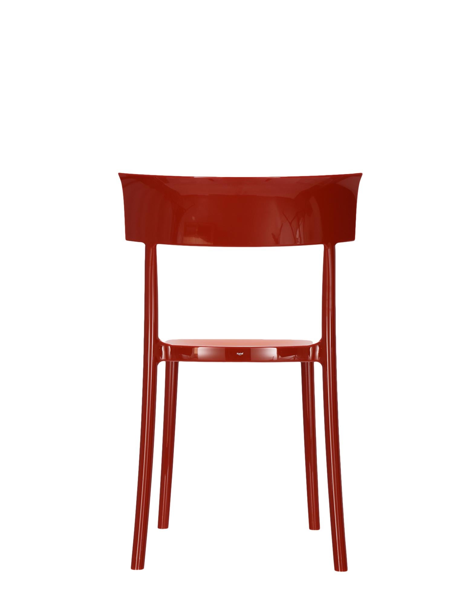 Kartell Cat Walk Chair in Rusty Orange by Philippe Starck with Sergio Schito In New Condition For Sale In Brooklyn, NY