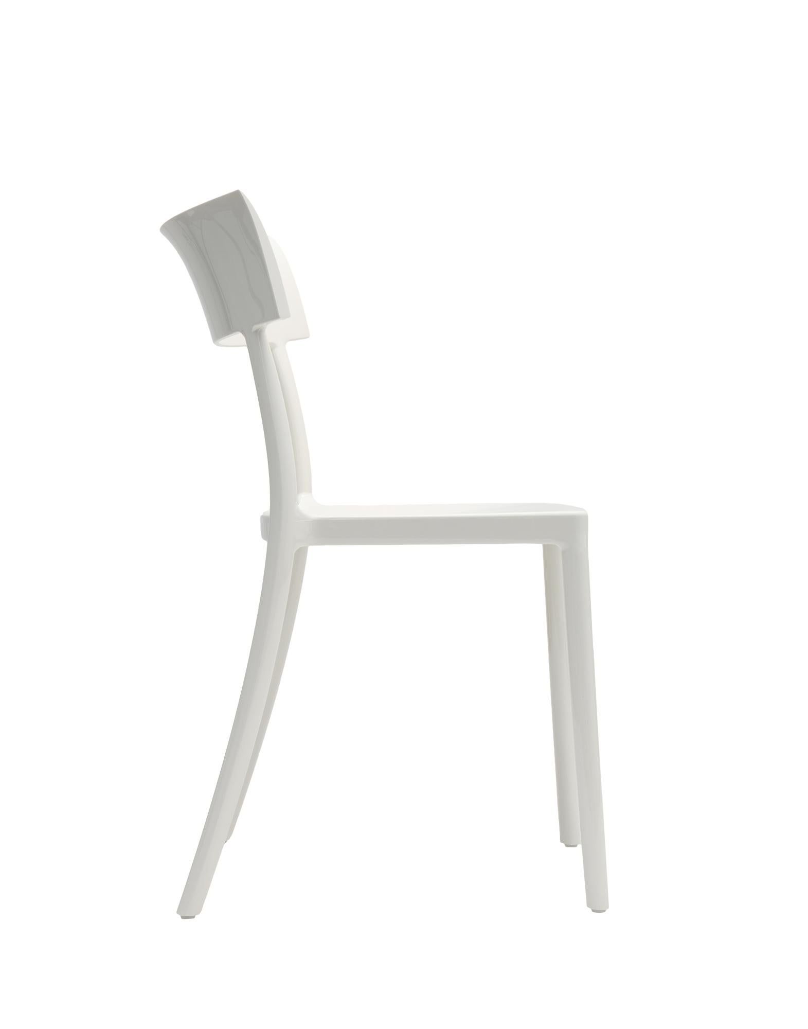 Italian Kartell Cat Walk Chair in White by Philippe Starck with Sergio Schito