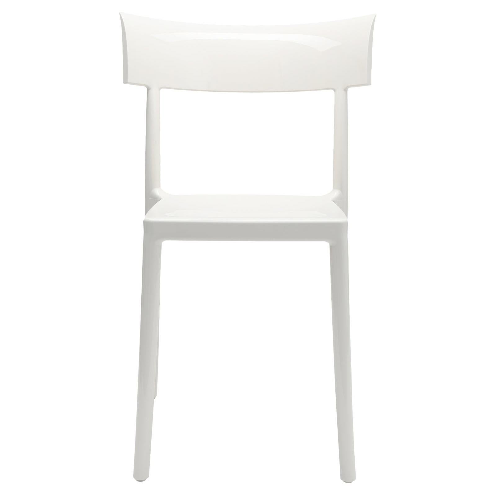 Kartell Cat Walk Chair in White by Philippe Starck with Sergio Schito