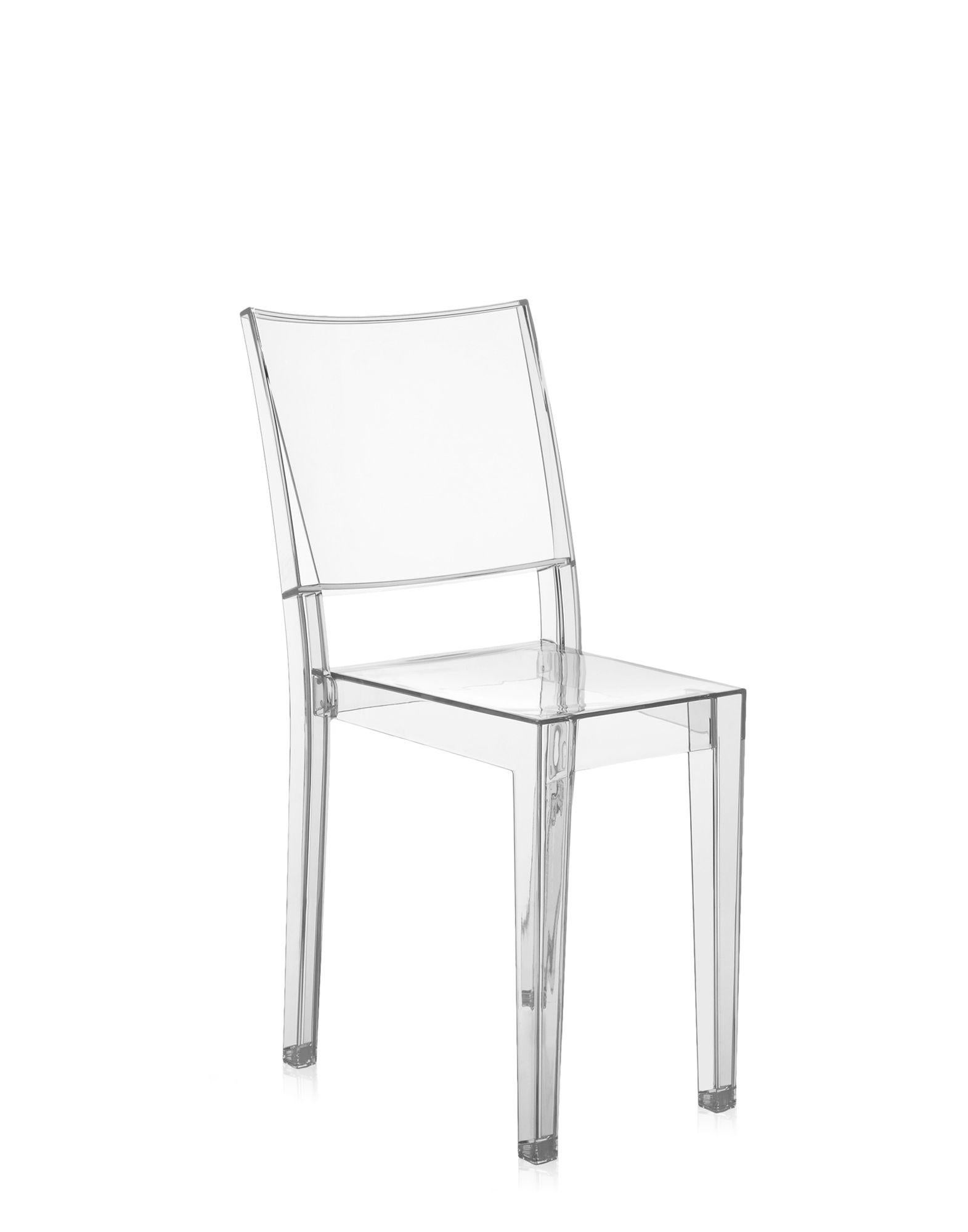 The first completely transparent chair in the world, made of polycarbonate in a single mould. Marie combines a light and impalpable image with essential design and an exceptionally strong structure. A genial pairing developed as the result of