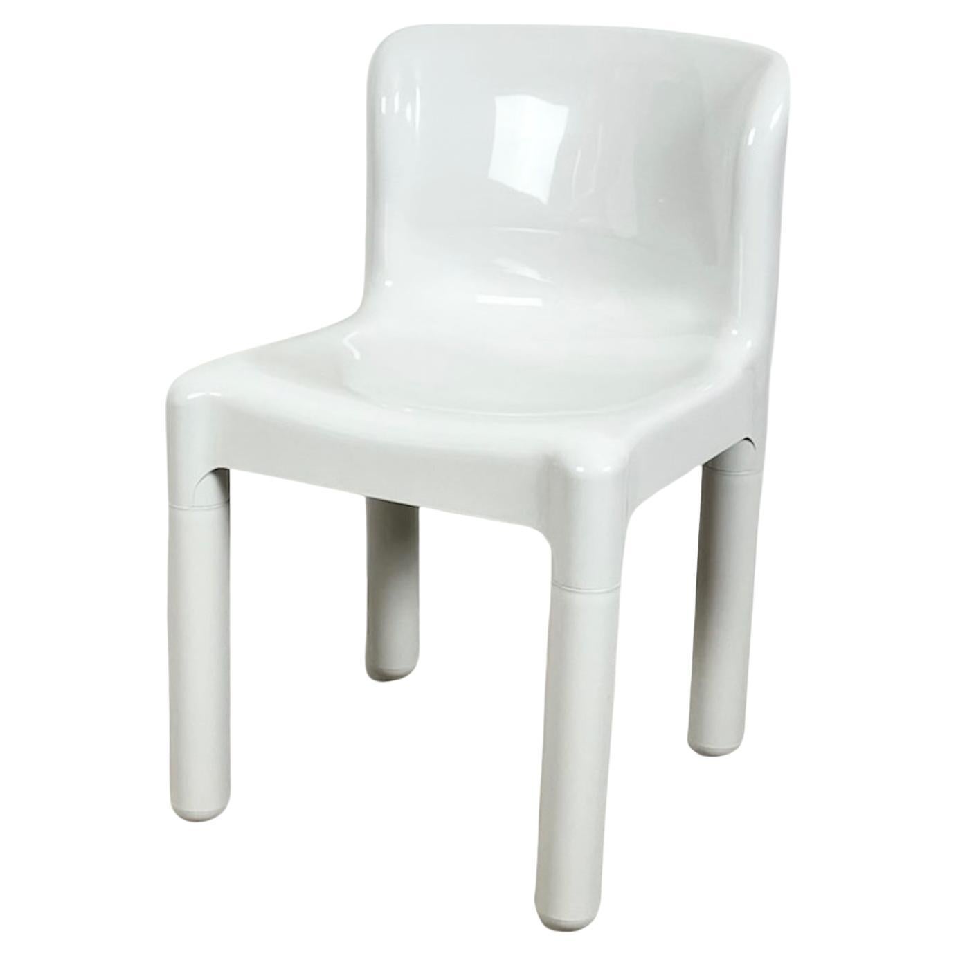 Silla Kartell Modelo 4875 de Carlo Bartoli - Blanco Brillante - Italia, Años 70 en venta