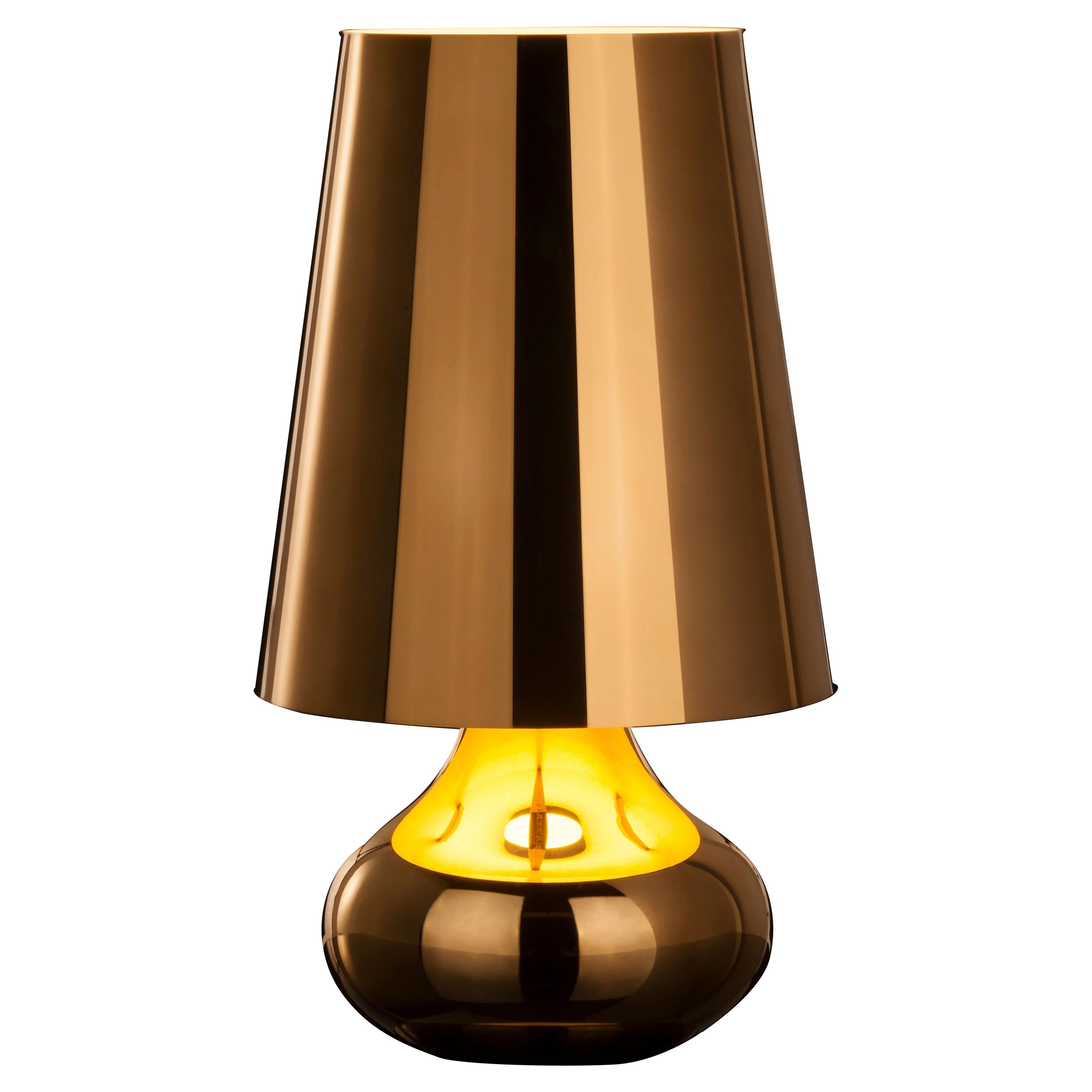 Kartell Cindy-Lampe aus dunklem Gold von Ferruccio Laviani