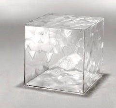 Kartell Clear Optic Storage Cube with Door, Modular Cabinet, Italy.