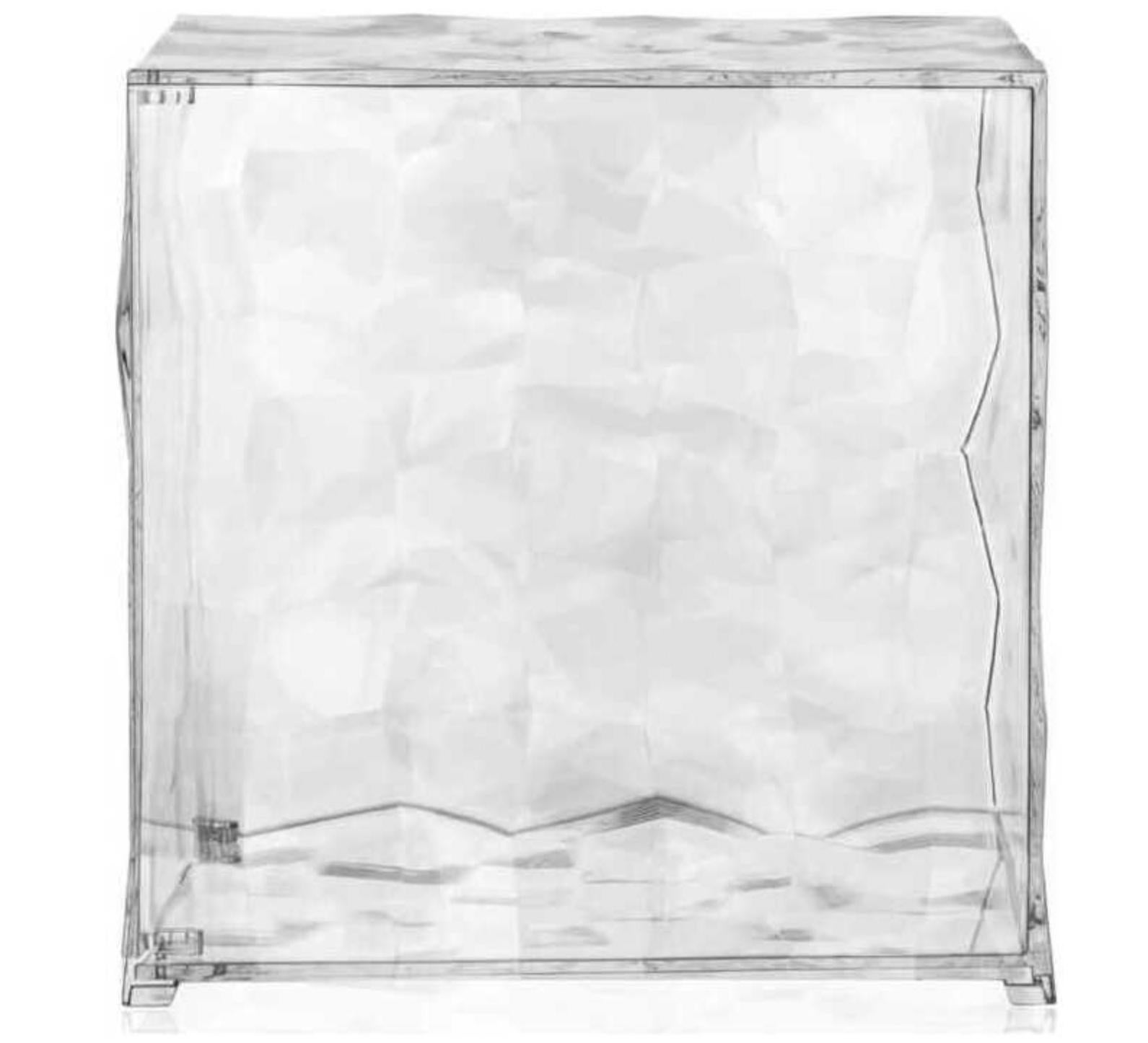 Kartell Clear Optic Storage Cube with Door, Modular Cabinet, Italy. For Sale 1