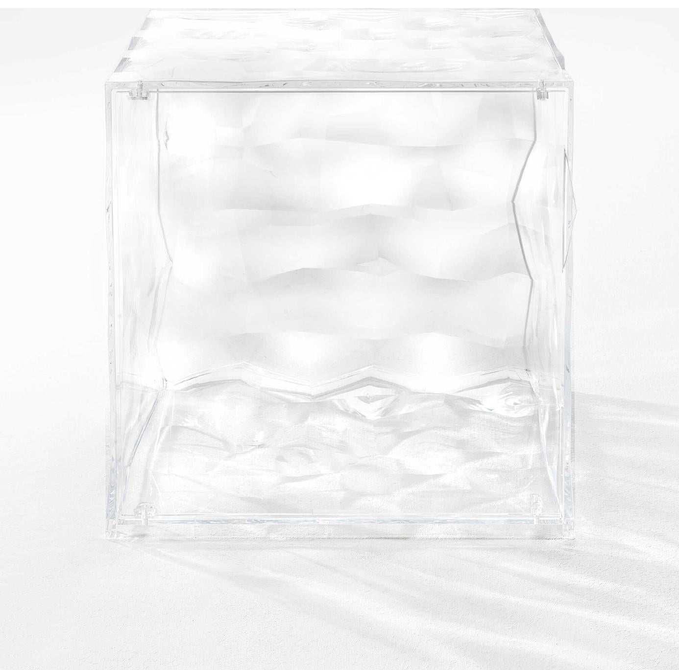 Kartell Clear Optic Storage Cube with Door, Modular Cabinet, Italy. For Sale 2
