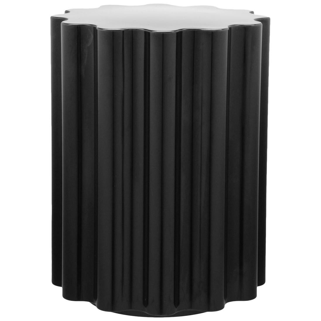 Kartell Colonna Stool in Black by Ettore Sottsass