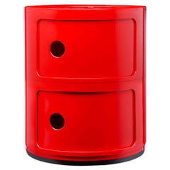 Kartell Componibili 2-Tier Drawer in Red by Anna Castelli Ferrieri