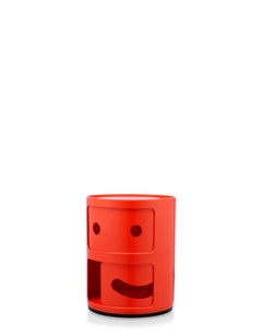 Kartell Componibili 2-Tier Drawer in Smile Red by Anna Castelli Ferrieri