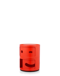 Kartell Componibili 2-Tier Drawer in Wink Red by Anna Castelli Ferrieri