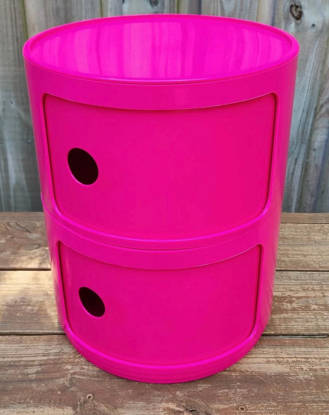 20th Century Kartell Componibili 8-Tier Modern Storage Cabinet, Hot Pink, Italy