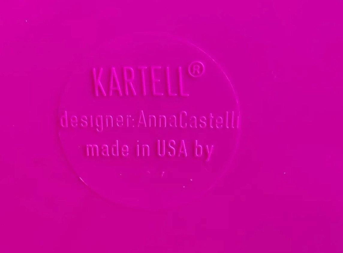 Plastic Kartell Componibili 8-Tier Modern Storage Cabinet, Hot Pink, Italy