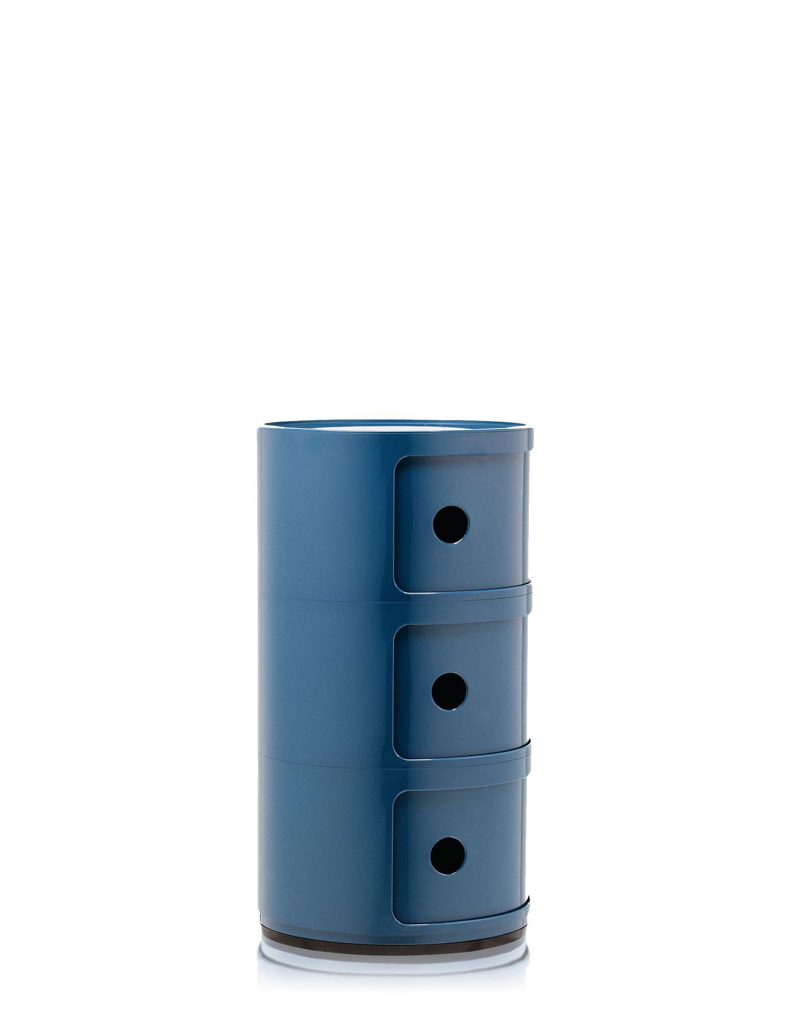 Kartell Componibili, 3-stöckige Schublade in Blau von Anna Castelli Ferrieri (Moderne) im Angebot