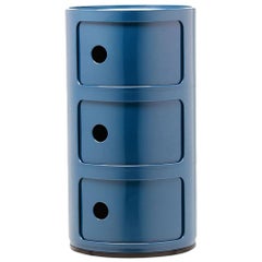 Kartell Componibili 3-Tier Drawer in Blue by Anna Castelli Ferrieri