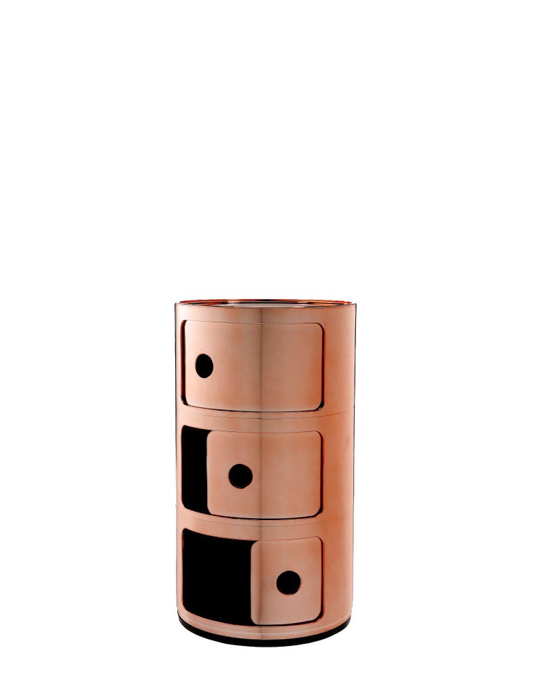 Kartell Componibili 3Tier Drawer in Copper by Anna Castelli Ferrieri