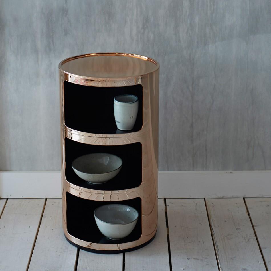 Contemporary Kartell Componibili 3-Tier Drawer in Copper by Anna Castelli Ferrieri For Sale