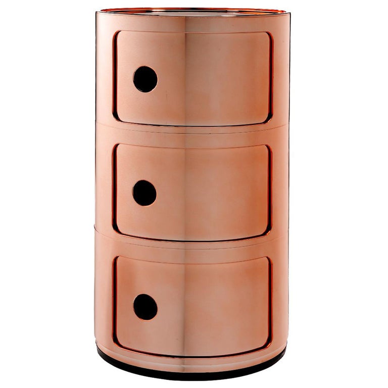 Kartell Componibili 3-Tier Drawer in Copper by Anna Castelli Ferrieri For  Sale at 1stDibs | kartell 3 tier storage unit, kartell componibili 3 tier  storage, kartell componibili drawers