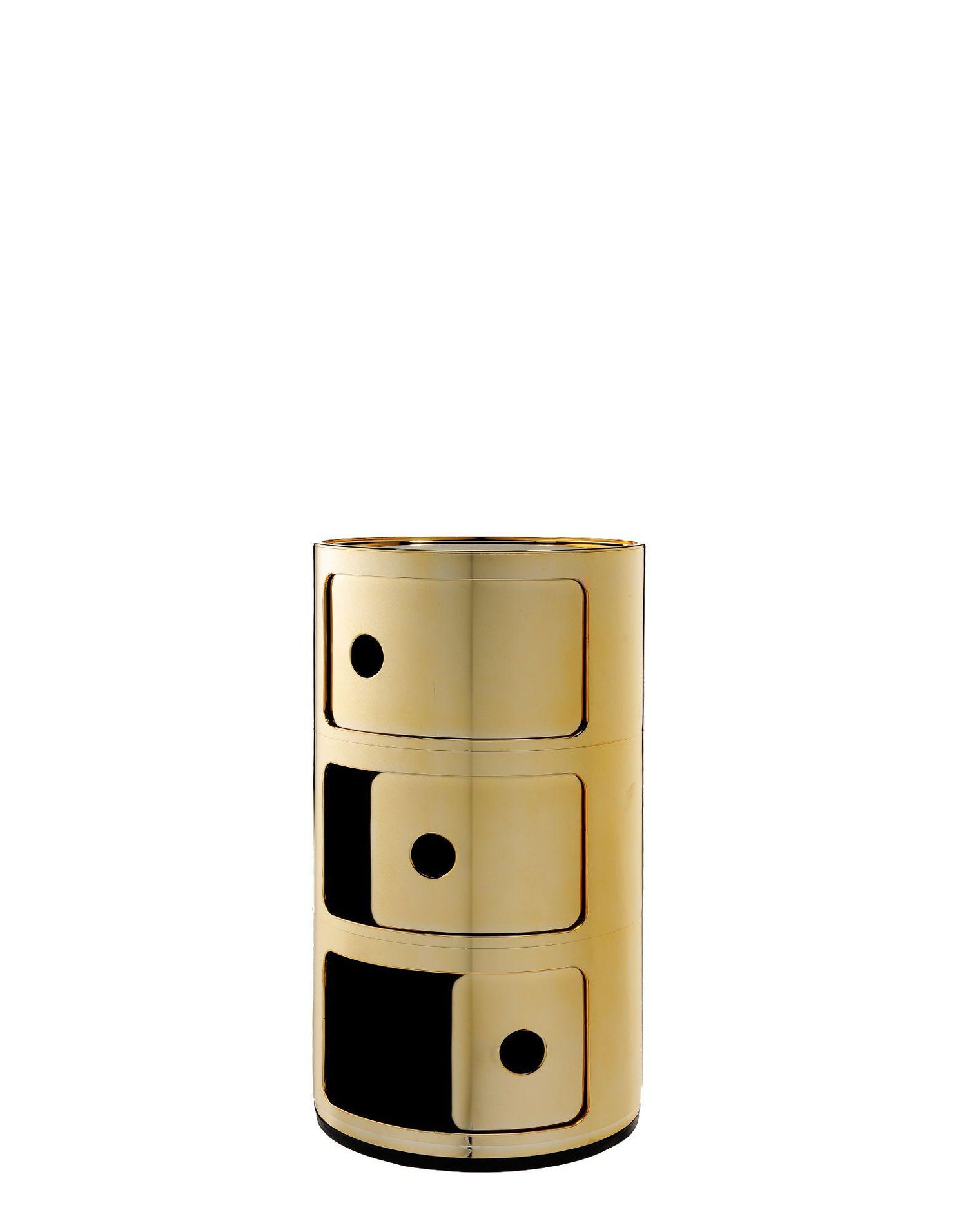 Kartell Componibili 3 Tier Drawer In Gold By Anna Castelli Ferrieri For Sale At 1stdibs
