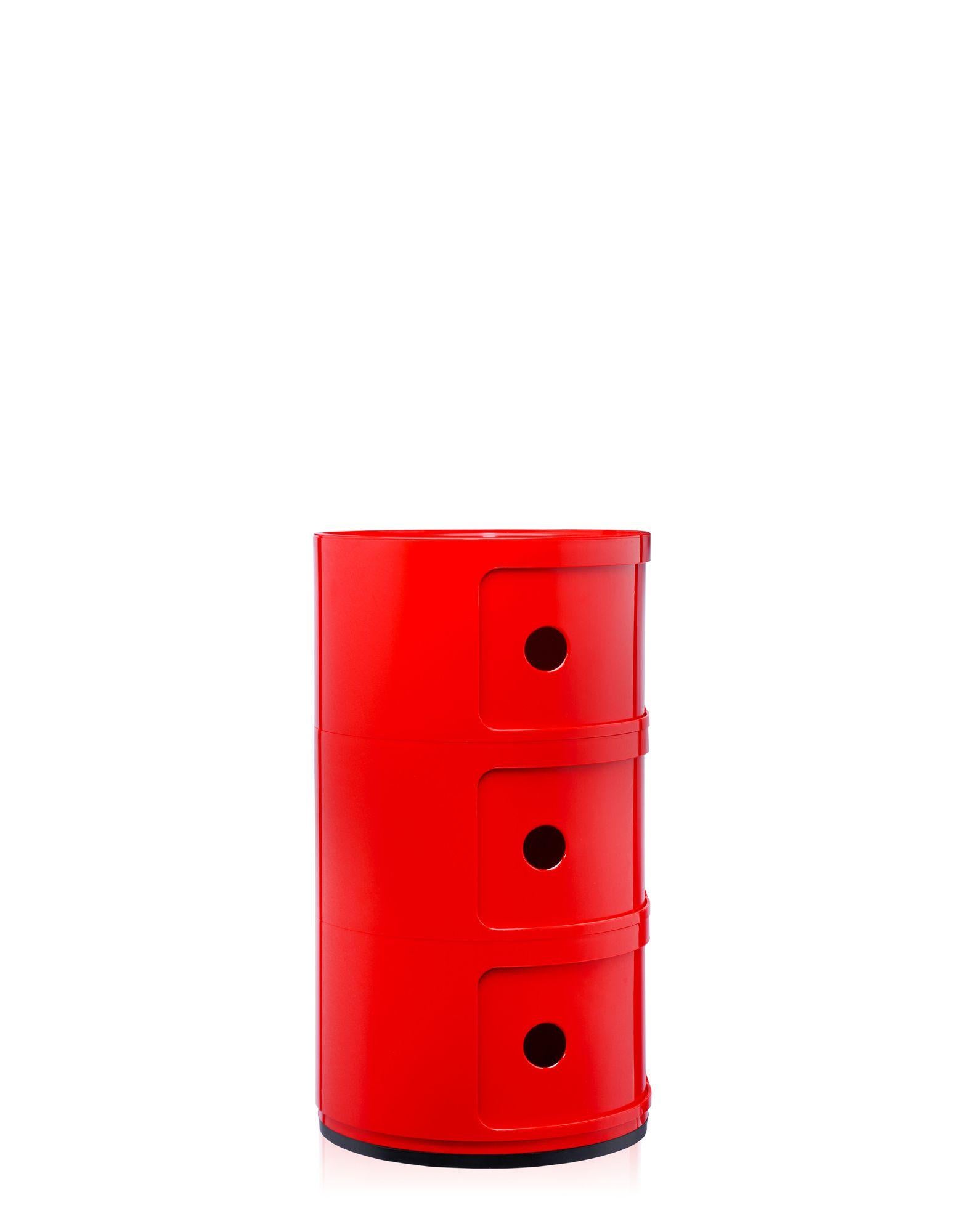 Moderne Lustre Kartell Componibili à 3 niveaux rouge en rouge par Anna Castelli Ferrieri en vente