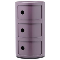Used Kartell Componibili 3-Tier Drawer in Violet by Anna Castelli Ferrieri