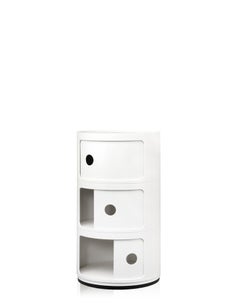 Kartell Componibili 3-Tier Drawer in White by Anna Castelli Ferrieri