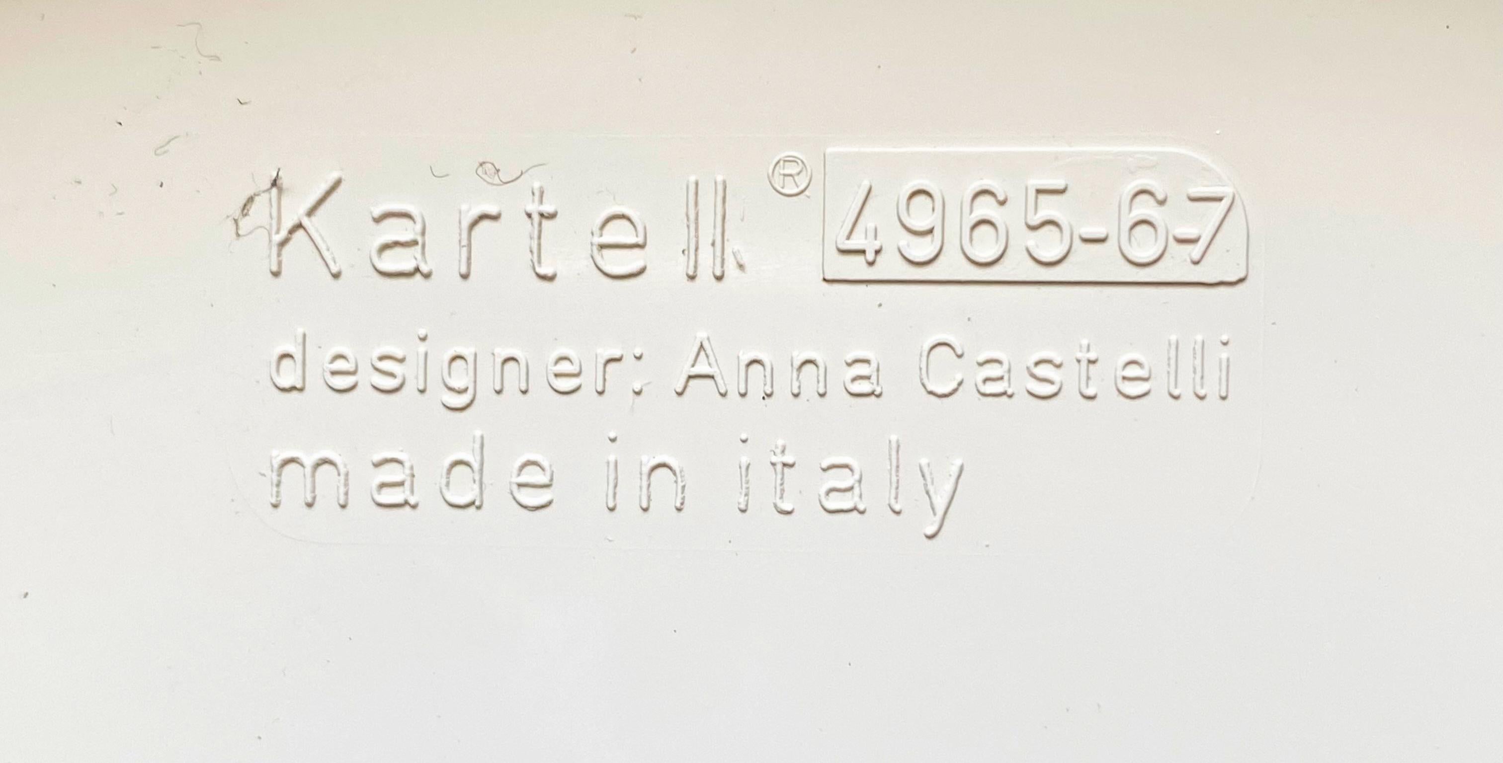 Mid-Century Modern Kartell Componibili 3-Tier Drawer in White by Anna Castelli Ferrieri