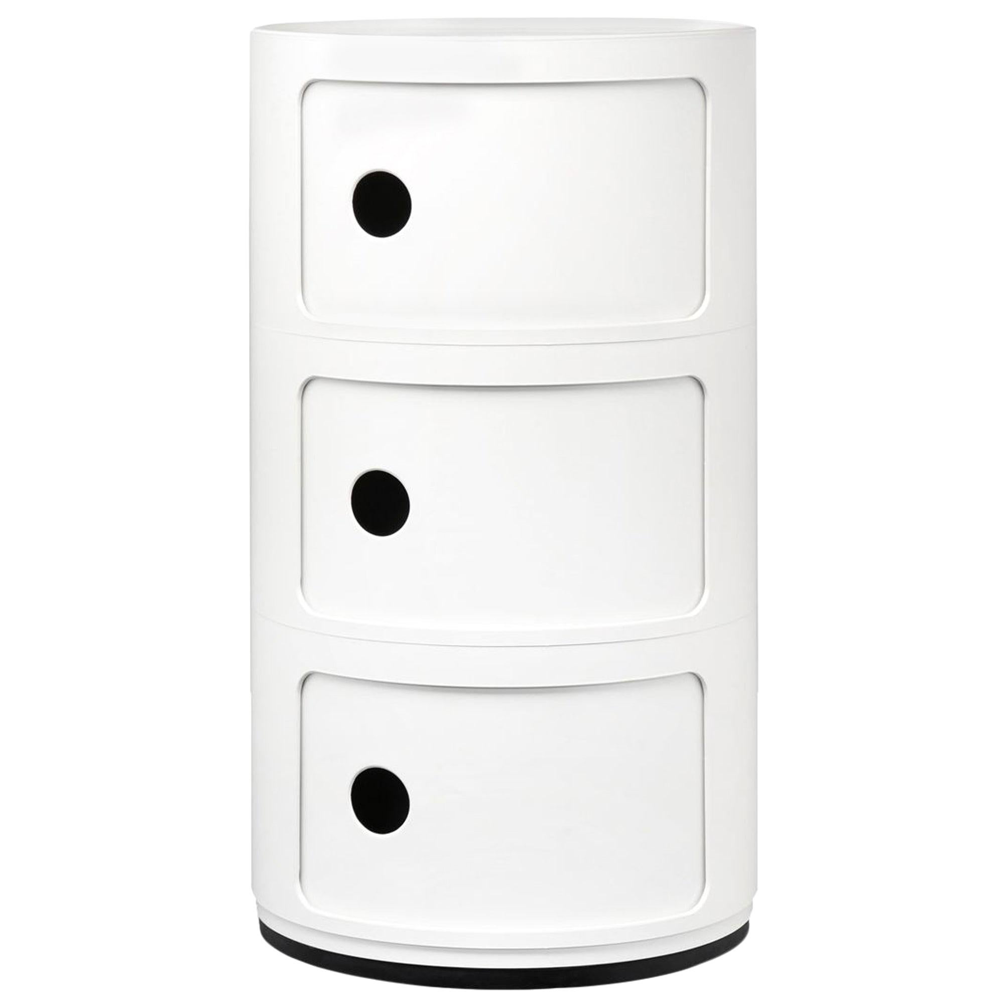 Kartell Componibili 3-Tier Drawer in White by Anna Castelli Ferrieri