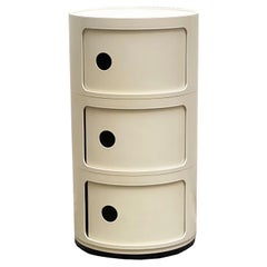 Retro Kartell Componibili 3-Tier Drawer in White by Anna Castelli Ferrieri