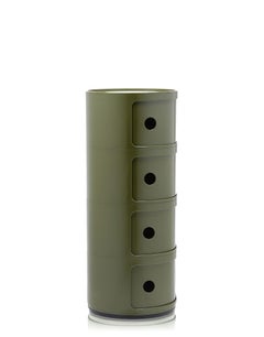 Kartell Componibili 4-Tier Drawer in Green by Anna Castelli Ferrieri