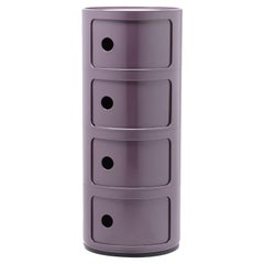 Kartell Componibili 4-Tier Drawer in Violet by Anna Castelli Ferrieri