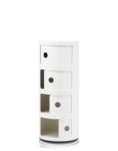 Kartell Componibili 4-Tier Drawer in White by Anna Castelli Ferrieri