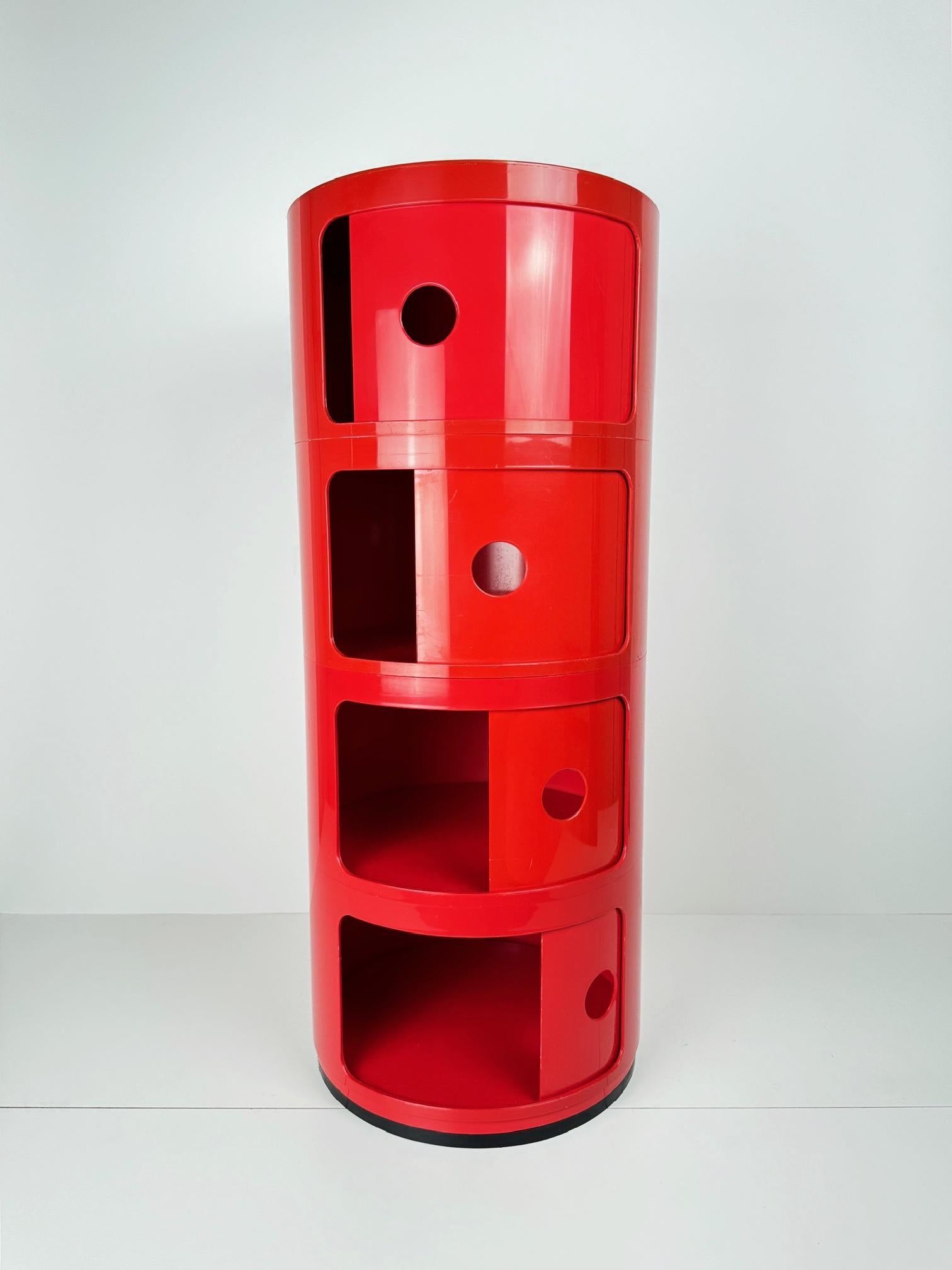 Kartell Componibili 4-Tier Drawer: A 1970s Design by Anna Castelli Ferrieri in the 70's 

The Kartell Componibili, designed by Anna Castelli Ferrieri in the 1970s, is an iconic piece of furniture that embodies the innovative spirit of its era. Known