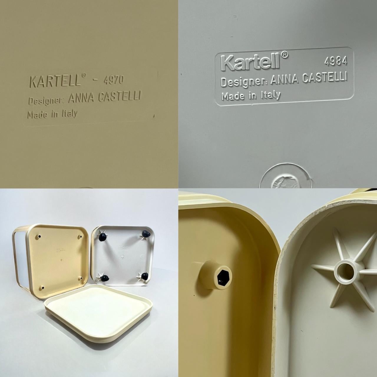 Kartell Componibili Set aus Waschtischschachtel und Aufbewahrungsbox von Anna Castelli, 1960er Jahre im Angebot 4