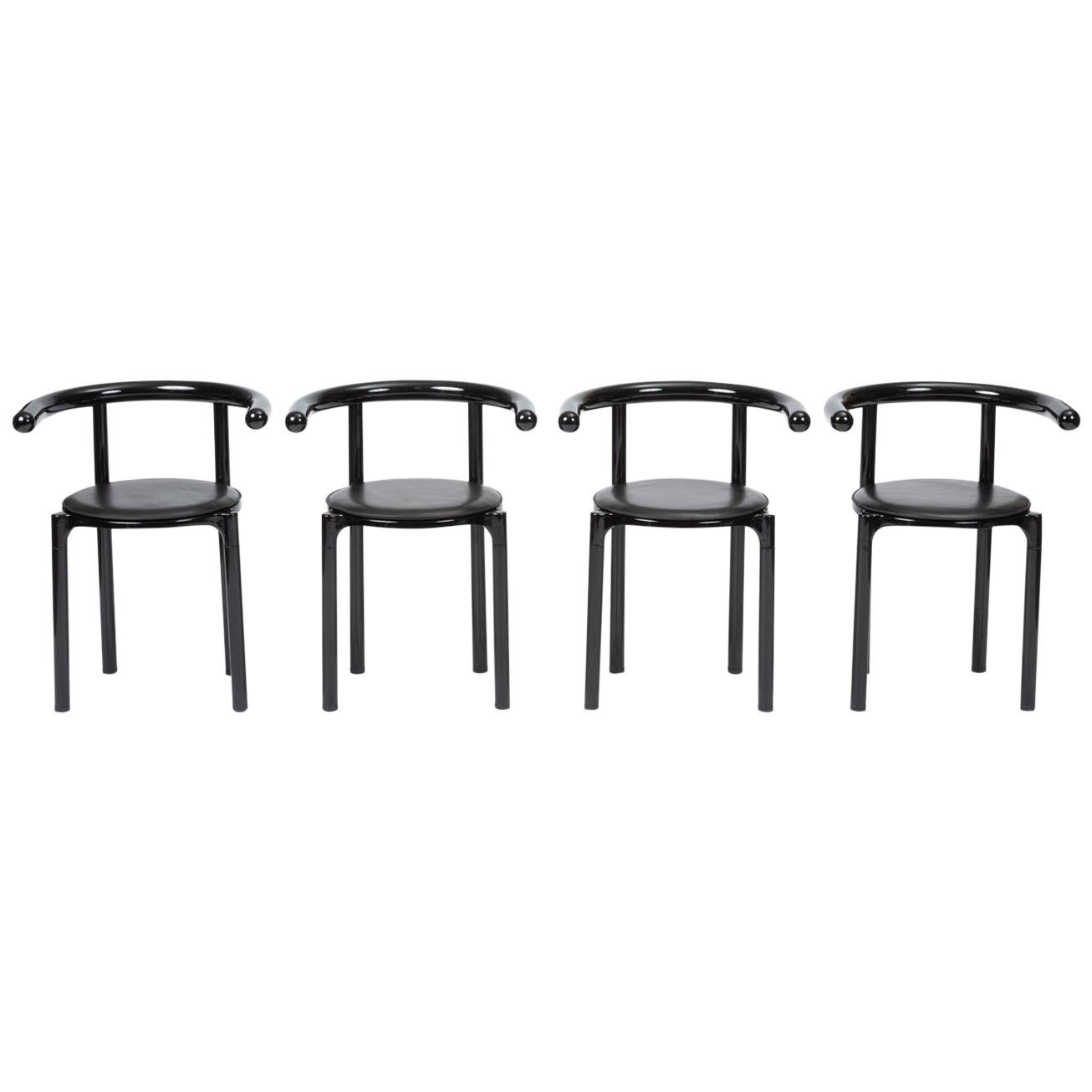 Set of Four Anna Castelli Ferrieri for Kartell Dining Chairs