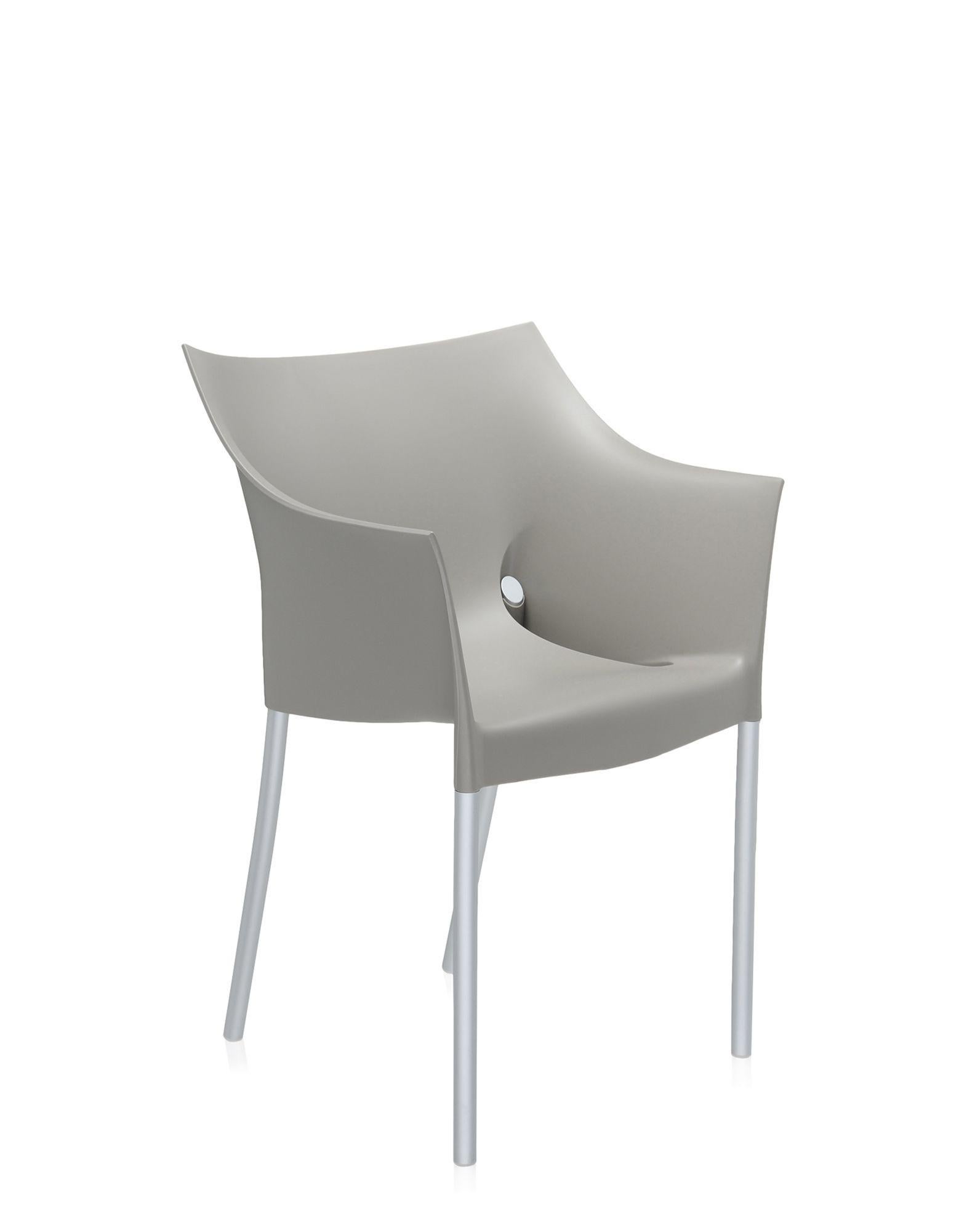 The Dr. NO small armchair is a Kartell classic, known for its perfect combination of functionality and beauty. Dr. NO is not affected by temperature changes, is stackable up to four elements and characterised by its enveloping comfortable seat,