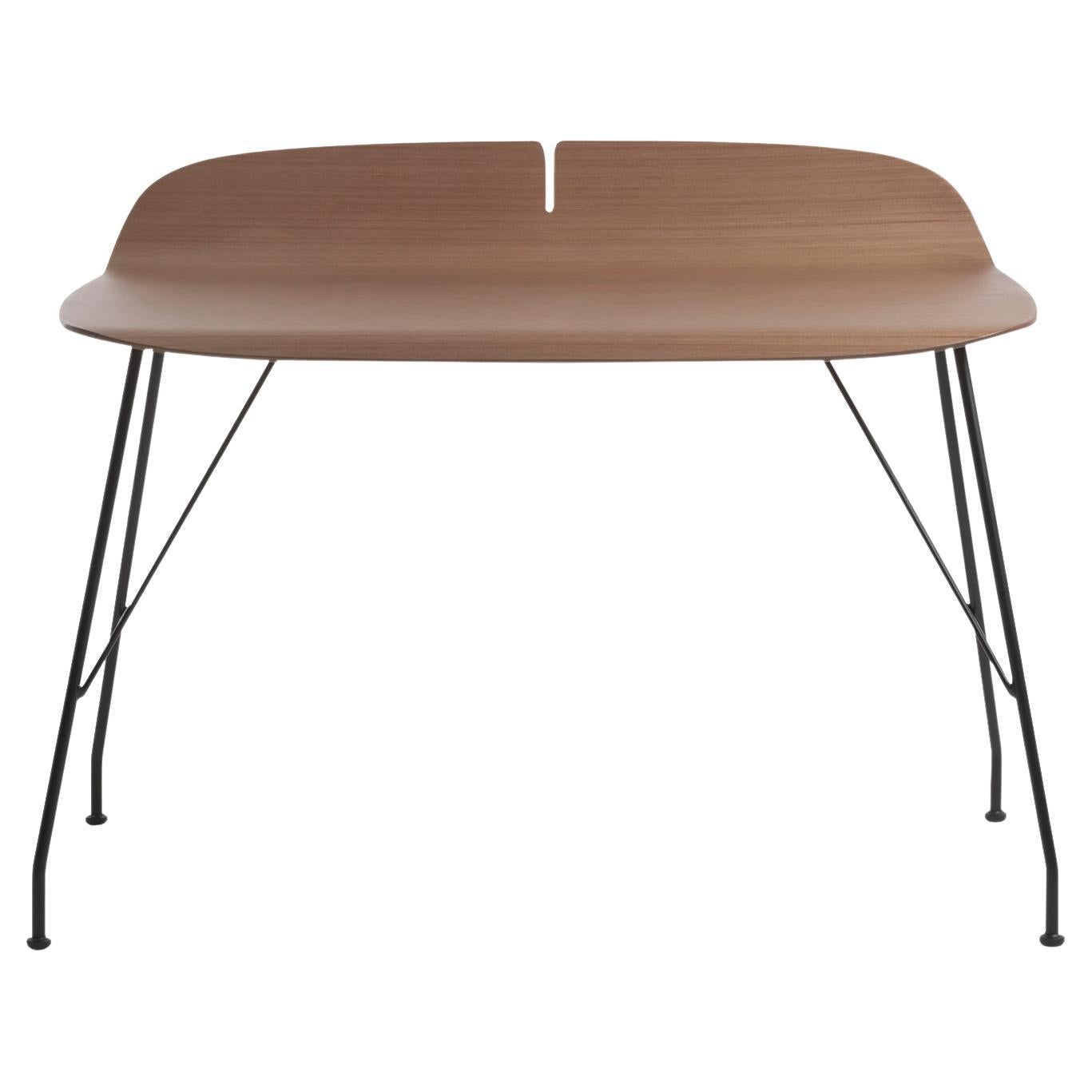 Escritorio Kartell Earl of Wood de Philippe Stark en madera oscura y marco negro en venta