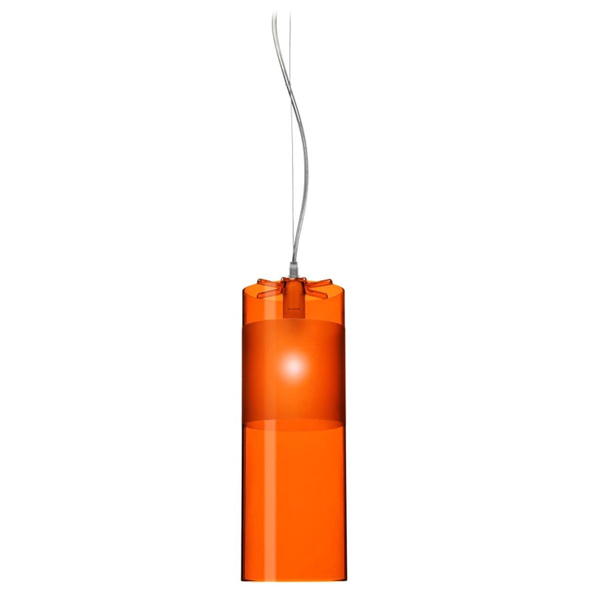 Kartell Easy Pendelleuchte in Orange von Ferruccio Laviani im Angebot