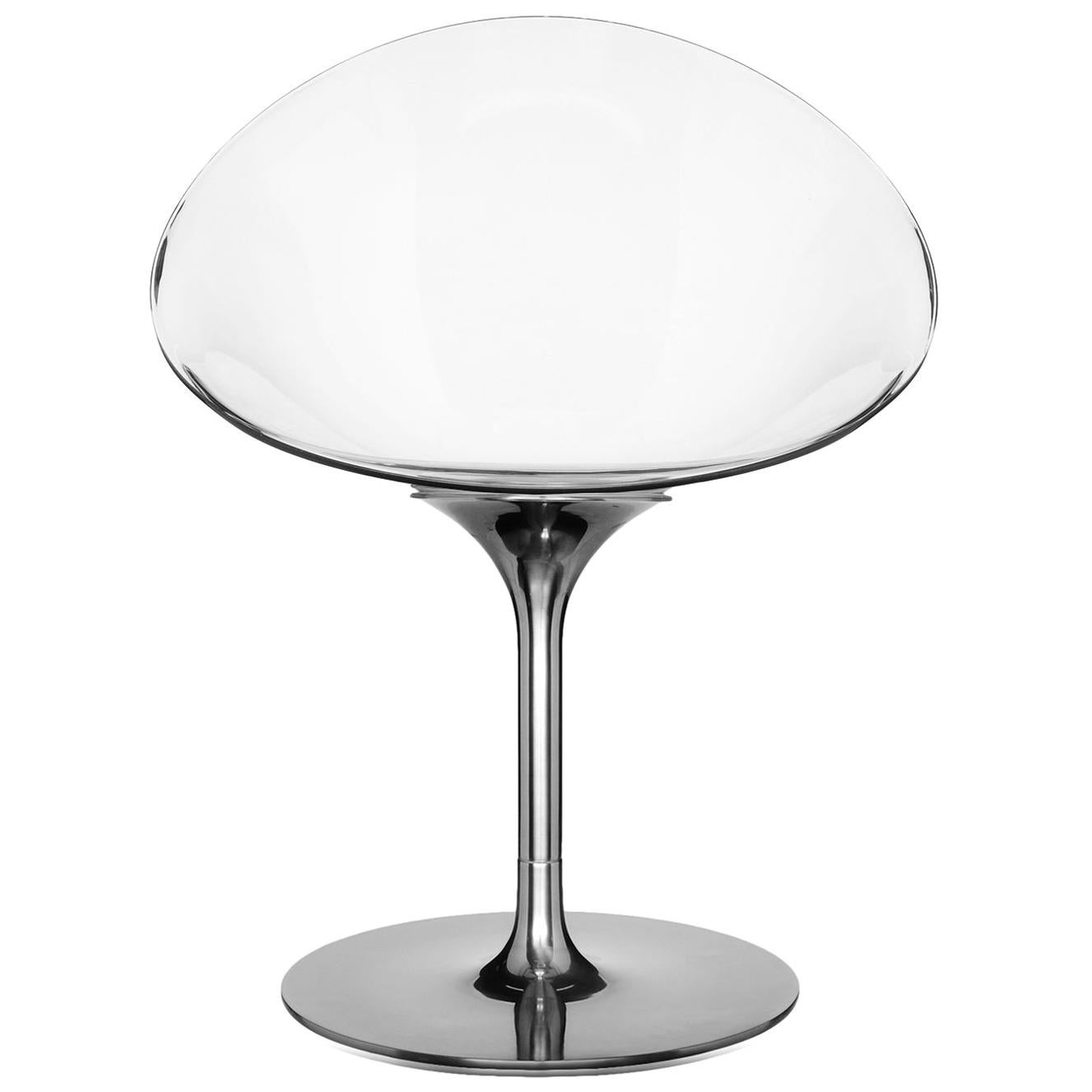 Kartell Eros Swivel Chair in Crystal by Philippe Starck