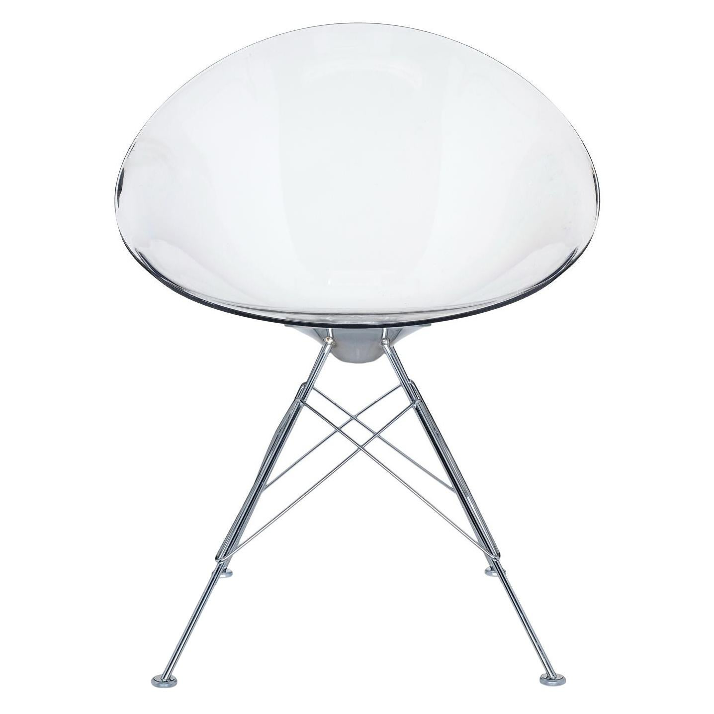 Kartell Eros Swivel Chair in Crystal by Philippe Starck