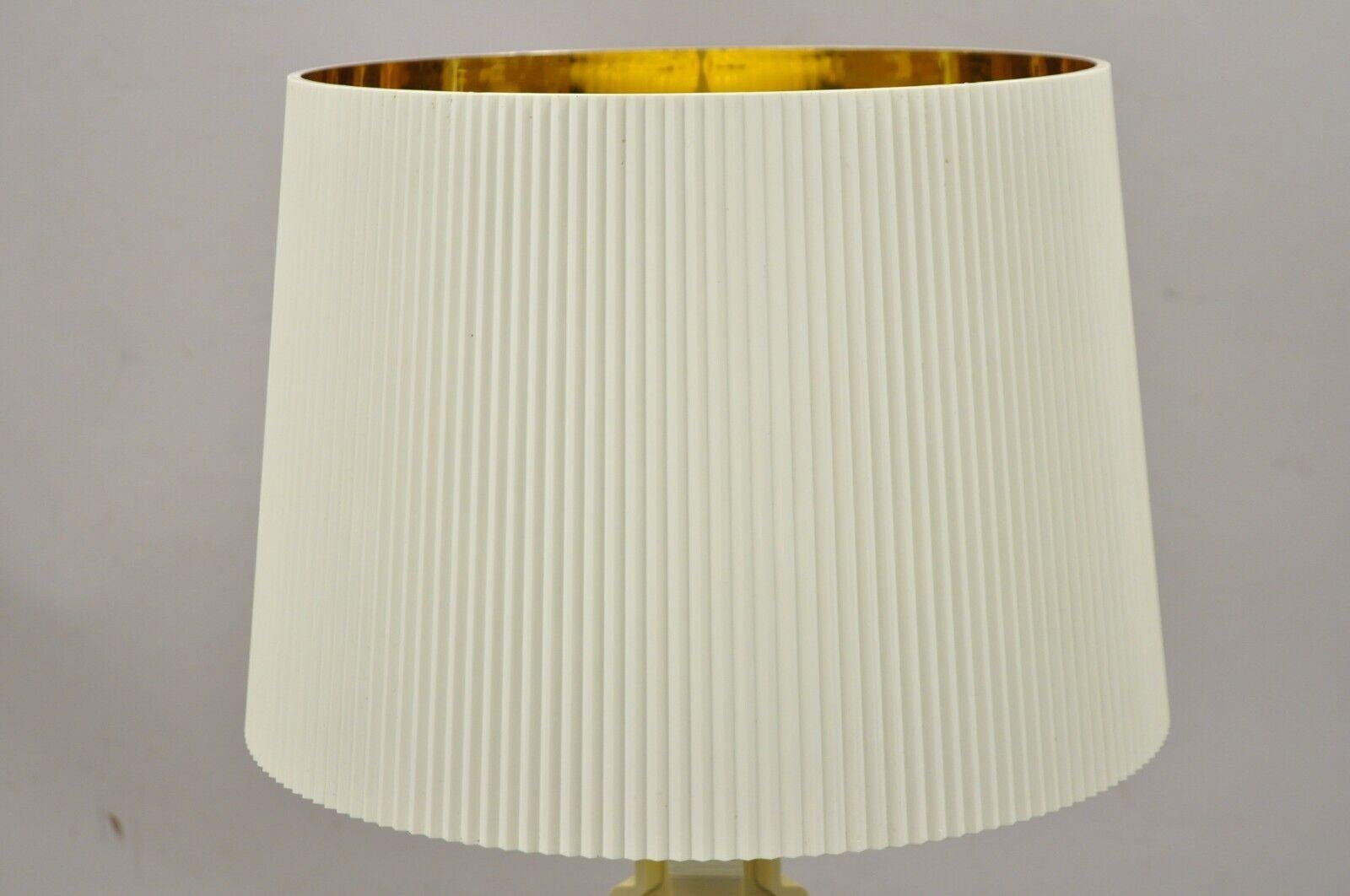 Kartell Ferruccio Laviani Bourgie White Baroque Table Lamp with Shade In Good Condition For Sale In Philadelphia, PA