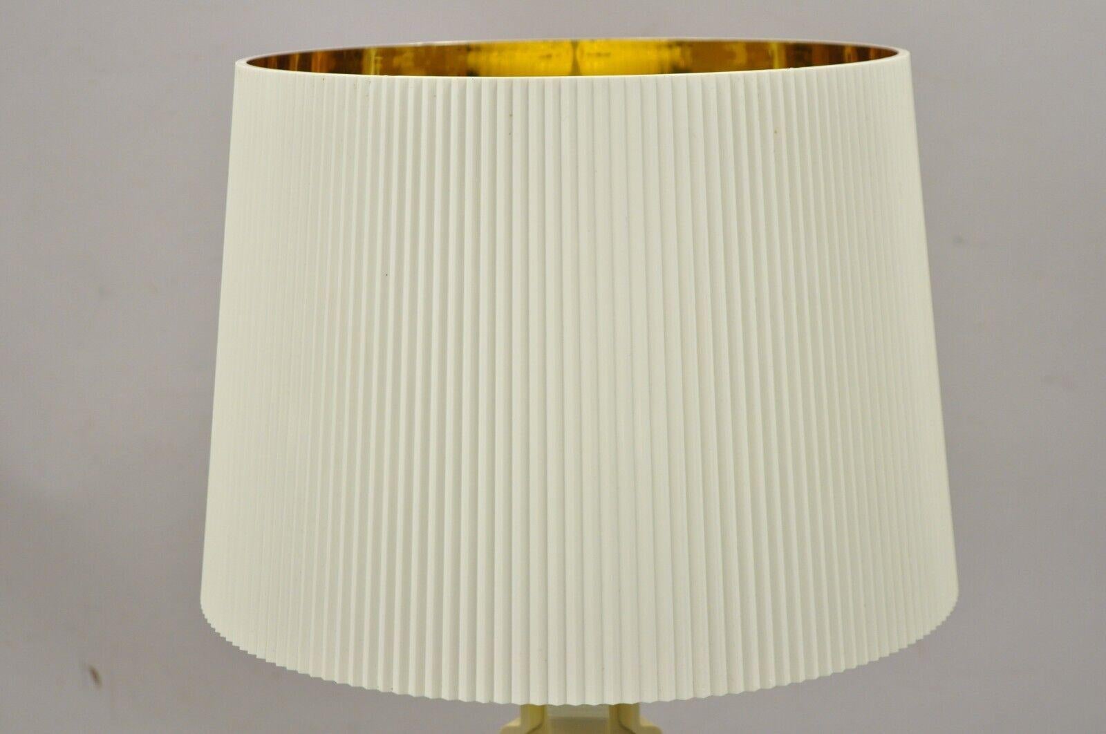 Mid-Century Modern Kartell Ferruccio Laviani Bourgie White Baroque Table Lamp with Shade For Sale