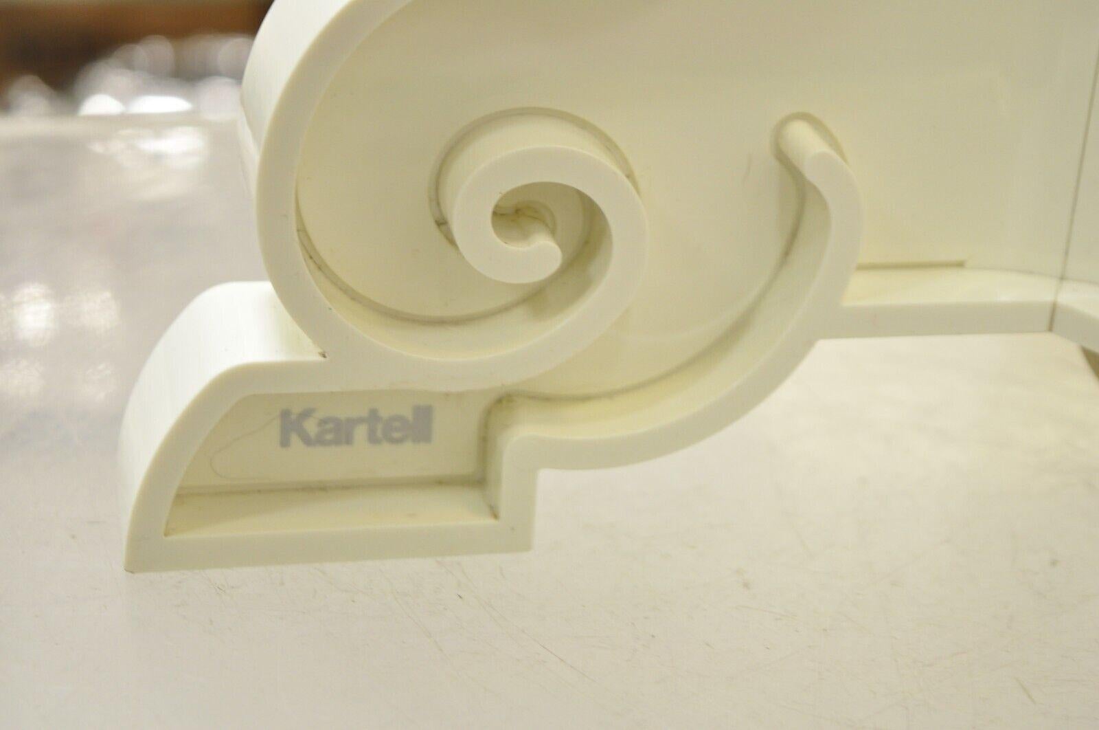 Plastic Kartell Ferruccio Laviani Bourgie White Baroque Table Lamp with Shade For Sale