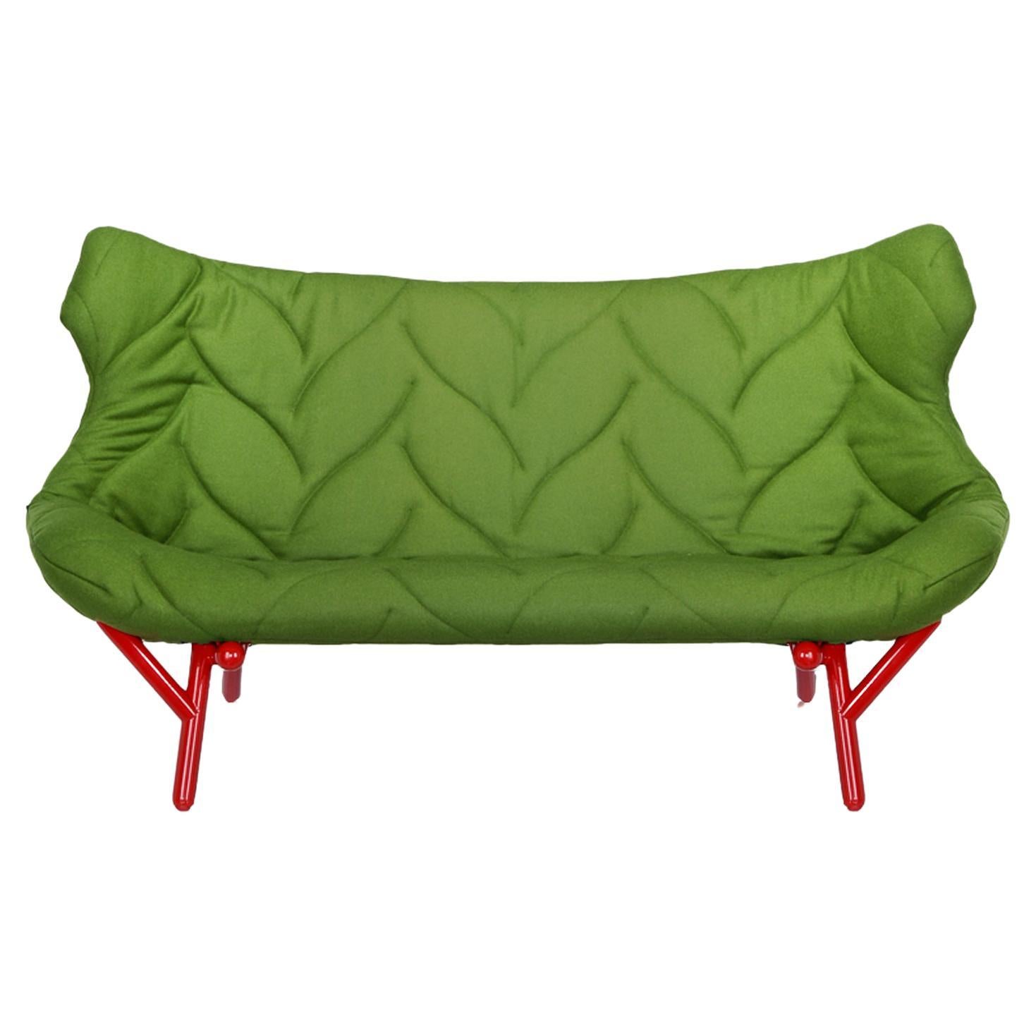 Kartell Foliage Sofa Trevira Green by Patricia Urquiola  For Sale