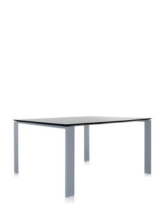 Kartell Four Table in Black / Aluminum by Ferruccio Laviani
