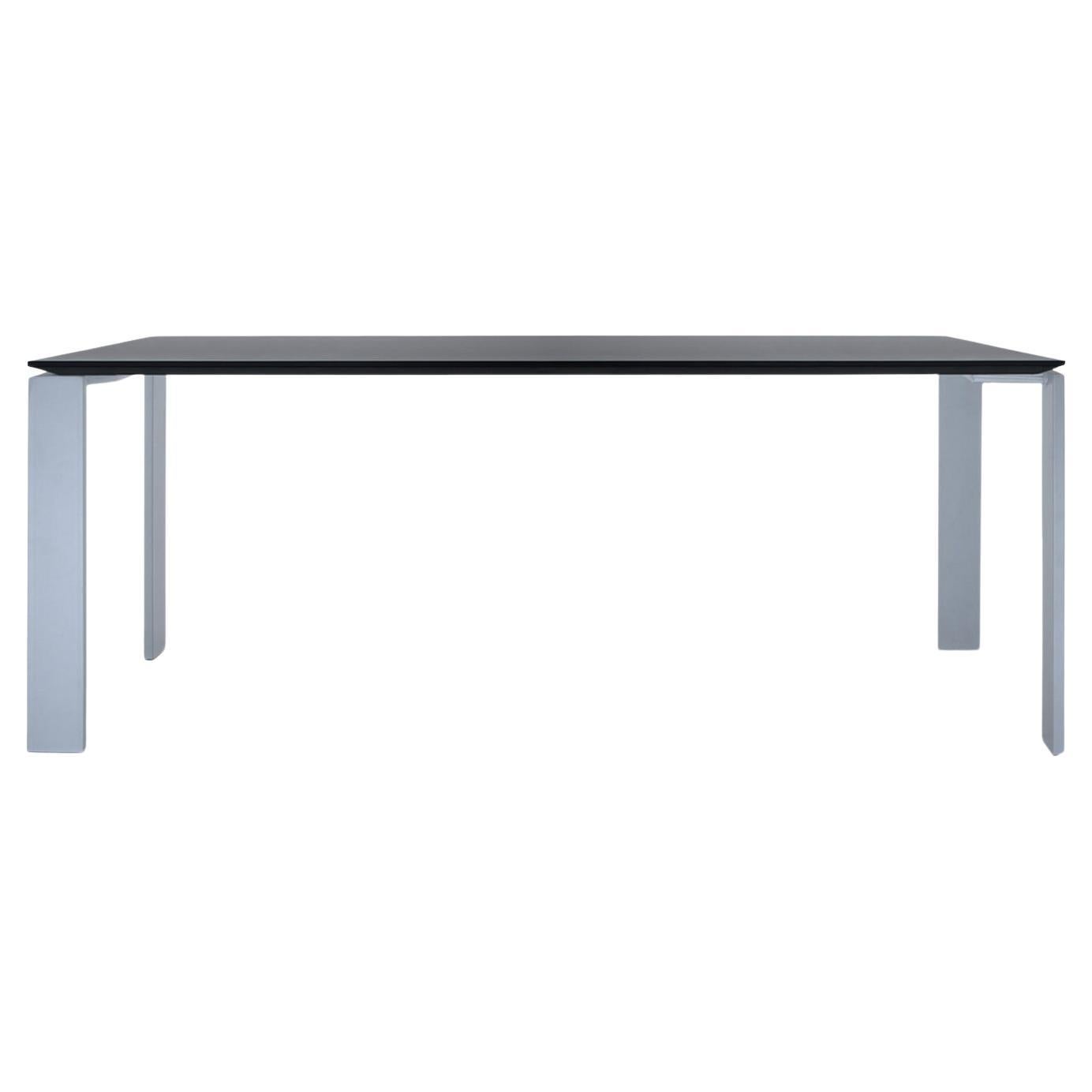 Kartell Four Table  in Black/ Aluminum by Ferruccio Laviani For Sale